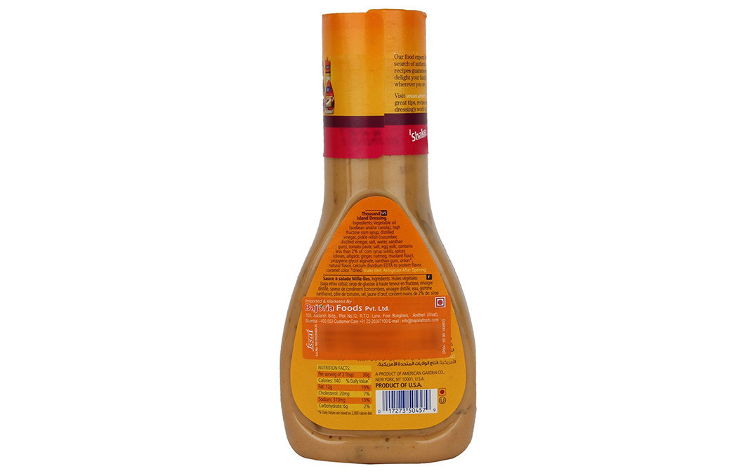 American Garden Thousand Island Dressing    Plastic Bottle  267 millilitre